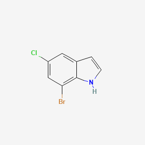 7-Bromo-5-chloro-1H-indole chemical structure (CAS 292636-08-9)