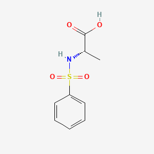 (S)-2-((Phenylsulfonyl)amino)propanoic acid chemical structure (CAS 29268-18-6)