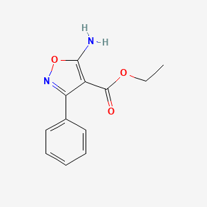 Ethyl 5-amino-3-phenylisoxazole-4-carboxylate chemical structure (CAS 29278-09-9)