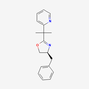 (S)-4-Benzyl-2-(2-(pyridin-2-yl)propan-2-yl)-4,5-dihydrooxazole chemical structure (CAS 292839-79-3)