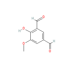 4-Hydroxy-5-methoxyisophthalaldehyde chemical structure (CAS 2931-90-0)