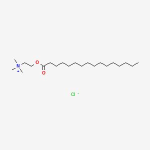 N,N,N-Trimethyl-2-(palmitoyloxy)ethan-1-aminium chloride chemical structure (CAS 2932-74-3)