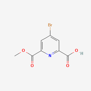 4-Bromo-6-(methoxycarbonyl)picolinic acid chemical structure (CAS 293294-72-1)