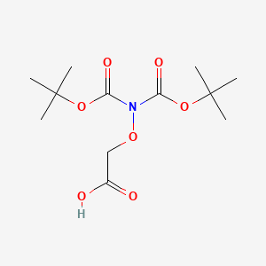 ((Bis((1,1-dimethylethoxy)carbonyl)amino)oxy)acetic acid chemical structure (CAS 293302-31-5)
