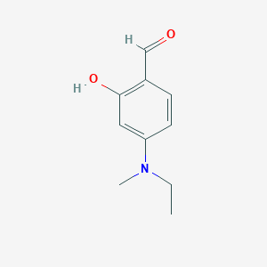 4-(Ethyl(methyl)amino)-2-hydroxybenzaldehyde chemical structure (CAS 293315-24-9)