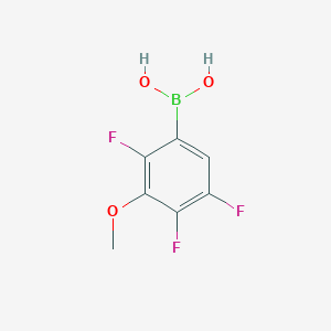 (2,4,5-Trifluoro-3-methoxyphenyl)boronic acid chemical structure (CAS 2936627-28-8)