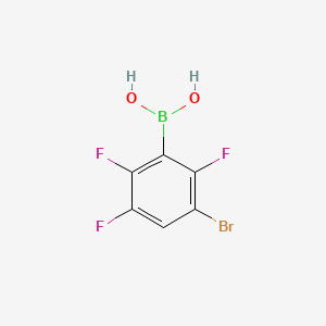 (3-Bromo-2,5,6-trifluorophenyl)boronic acid chemical structure (CAS 2936627-30-2)