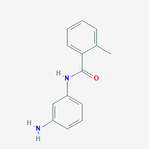 N-(3-Aminophenyl)-2-methylbenzamide chemical structure (CAS 293737-97-0)