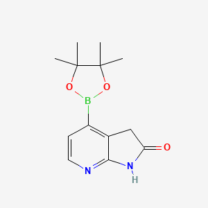 4-(4,4,5,5-Tetramethyl-1,3,2-dioxaborolan-2-yl)-1,3-dihydro-2H-pyrrolo[2,3-b]pyridin-2-one chemical structure (CAS 2939074-76-5)