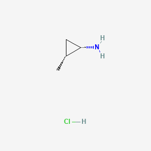 (1S,2R)-2-Methylcyclopropan-1-amine hydrochloride chemical structure (CAS 2940876-08-2)