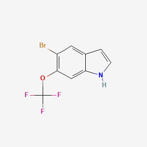 5-Bromo-6-(trifluoromethoxy)-1H-indole chemical structure (CAS 2940940-48-5)