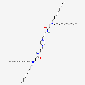 N,N'-(Piperazine-1,4-diylbis(propane-3,1-diyl))bis(3-(didecylamino)propanamide) chemical structure (CAS 2941268-67-1)