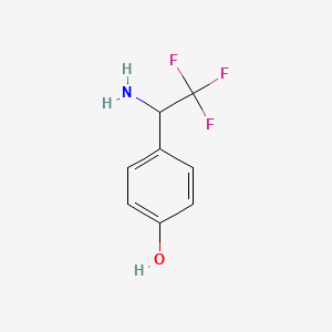 4-(1-Amino-2,2,2-trifluoroethyl)phenol chemical structure (CAS 294175-07-8)