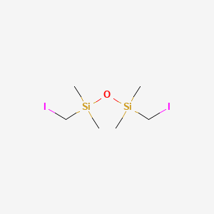 1,3-Bis(iodomethyl)tetramethyldisiloxane chemical structure (CAS 2943-69-3)