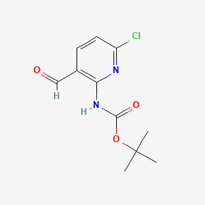 tert-Butyl 6-chloro-3-formylpyridin-2-ylcarbamate chemical structure (CAS 294659-72-6)