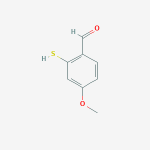 2-Mercapto-4-methoxybenzaldehyde chemical structure (CAS 294674-98-9)
