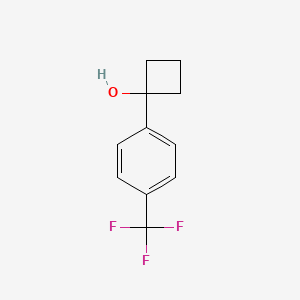 1-(4-(Trifluoromethyl)phenyl)cyclobutan-1-ol chemical structure (CAS 29480-10-2)