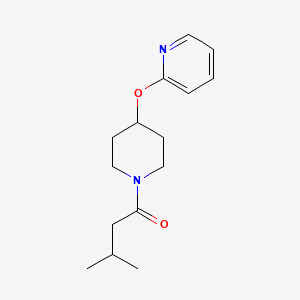 3-Methyl-1-(4-(pyridin-2-yloxy)piperidin-1-yl)butan-1-one chemical structure (CAS 2948108-04-9)