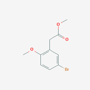 Methyl 2-(5-bromo-2-methoxyphenyl)acetate chemical structure (CAS 294860-58-5)