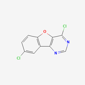 4,8-Dichloro[1]benzofuro[3,2-d]pyrimidine chemical structure (CAS 294874-71-8)