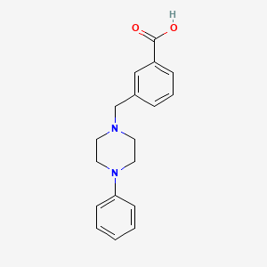 3-((4-Phenylpiperazin-1-yl)methyl)benzoic acid chemical structure (CAS 294876-97-4)
