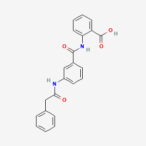 2-(3-(2-Phenylacetamido)benzamido)benzoic acid chemical structure (CAS 294891-81-9)