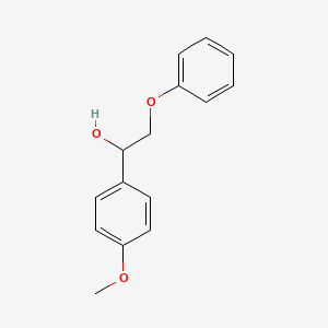 1-(4-Methoxyphenyl)-2-phenoxyethanol chemical structure (CAS 29509-29-3)