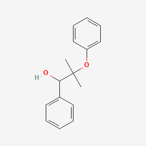 2-Methyl-2-phenoxy-1-phenylpropan-1-ol chemical structure (CAS 29509-34-0)