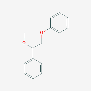 (1-Methoxy-2-phenoxyethyl)benzene chemical structure (CAS 29509-35-1)
