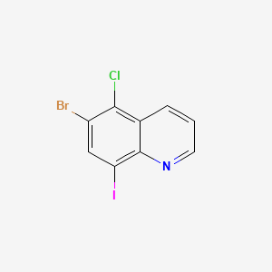 6-Bromo-5-chloro-8-iodoquinoline chemical structure (CAS 2952895-49-5)