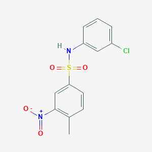N-(3-Chlorophenyl)-4-methyl-3-nitrobenzenesulfonamide chemical structure (CAS 295361-00-1)
