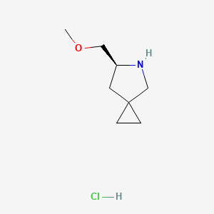 (S)-6-(Methoxymethyl)-5-azaspiro[2.4]heptane hydrochloride chemical structure (CAS 2954727-23-0)