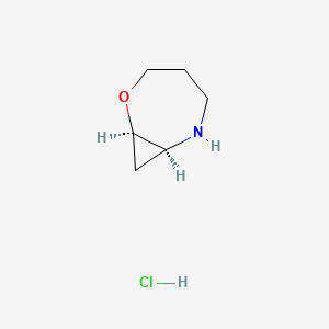 (1R,7S)-2-Oxa-6-azabicyclo[5.1.0]octane hydrochloride chemical structure (CAS 2954727-44-5)