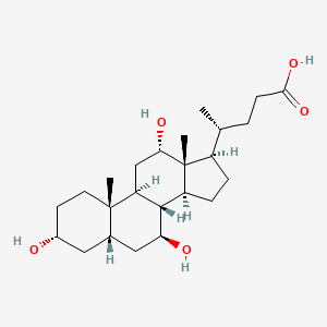 (R)-4-((3R,5S,7S,8R,9S,10S,12S,13R,14S,17R)-3,7,12-Trihydroxy-10,13-dimethylhexadecahydro-1H-cyclopenta[a]phenanthren-17-yl)pentanoic acid chemical structure (CAS 2955-27-3)