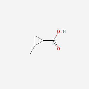 2-Methylcyclopropanecarboxylic acid chemical structure (CAS 29555-02-0)
