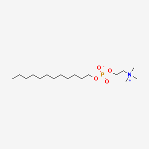 Dodecyl (2-(trimethylammonio)ethyl) phosphate chemical structure (CAS 29557-51-5)