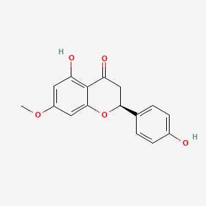 (S)-5-Hydroxy-2-(4-hydroxyphenyl)-7-methoxychroman-4-one chemical structure (CAS 2957-21-3)
