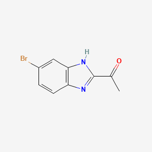1-(6-Bromo-1H-benzo[d]imidazol-2-yl)ethanone chemical structure (CAS 296265-20-8)