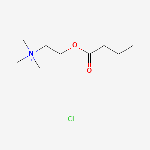 2-(Butyryloxy)-N,N,N-trimethylethanaminium chloride chemical structure (CAS 2963-78-2)