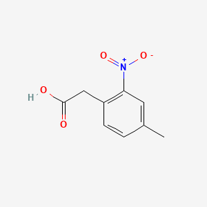 2-(4-Methyl-2-nitrophenyl)acetic acid chemical structure (CAS 29640-90-2)