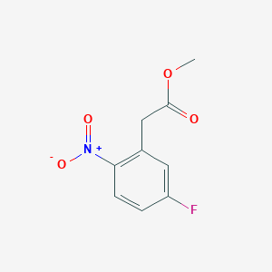 Methyl 2-(5-fluoro-2-nitrophenyl)acetate chemical structure (CAS 29640-99-1)