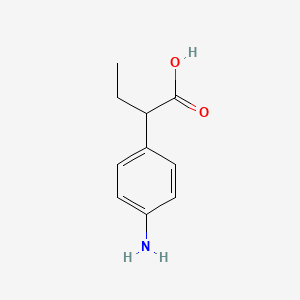 2-(4-Aminophenyl)butanoic acid chemical structure (CAS 29644-97-1)