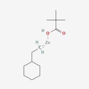 (2-Cyclohexylethyl)(pivaloyloxy)zinc chemical structure (CAS 2964571-57-9)