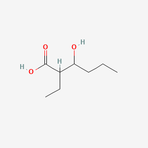 2-Ethyl-3-hydroxyhexanoic acid chemical structure (CAS 29671-57-6)