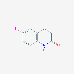6-Iodo-3,4-dihydroquinolin-2(1H)-one chemical structure (CAS 296759-29-0)
