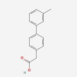 2-(3'-Methyl-[1,1'-biphenyl]-4-yl)acetic acid chemical structure (CAS 296777-83-8)