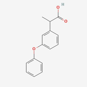 2-(3-Phenoxyphenyl)propanoic acid chemical structure (CAS 29679-58-1)