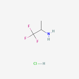 1,1,1-Trifluoropropan-2-amine hydrochloride chemical structure (CAS 2968-32-3)