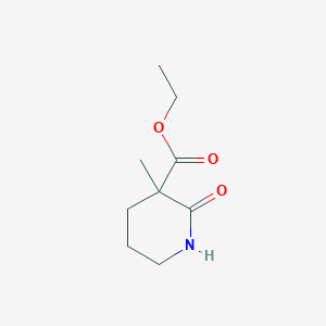 Ethyl 3-methyl-2-oxopiperidine-3-carboxylate chemical structure (CAS 29681-78-5)