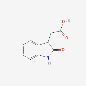 2-(2-Oxoindolin-3-yl)acetic acid chemical structure (CAS 2971-31-5)